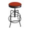 Holland Bar Stool Co Adjustable Stool, Clear Coat Finish, Graph Poppy Seat 910CL021 - alternate 1